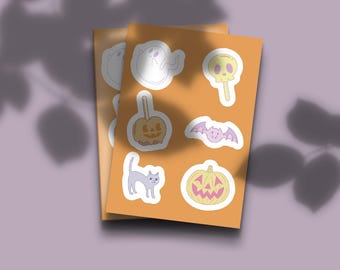 Halloween Sticker Set – Cute and Spooky Vinyl Stickers for Water Bottles, Laptops, and More