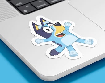 Bluey Sticker - Cute Cartoon Vinyl Decal for Kids, Laptops, Water Bottles, and Journals
