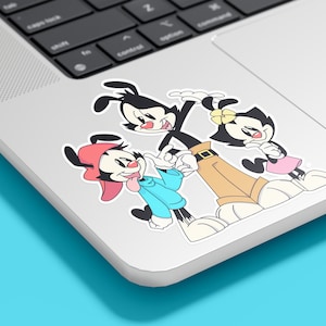 Animaniacs Sticker | Yakko, Wakko, and Dot Vinyl Decal | 90s Cartoon Laptop Sticker | Retro Waterproof Sticker
