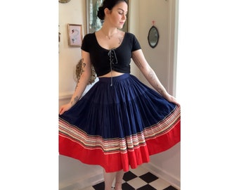 Vintage 1950's Full Circle Ric Rac Patio Skirt