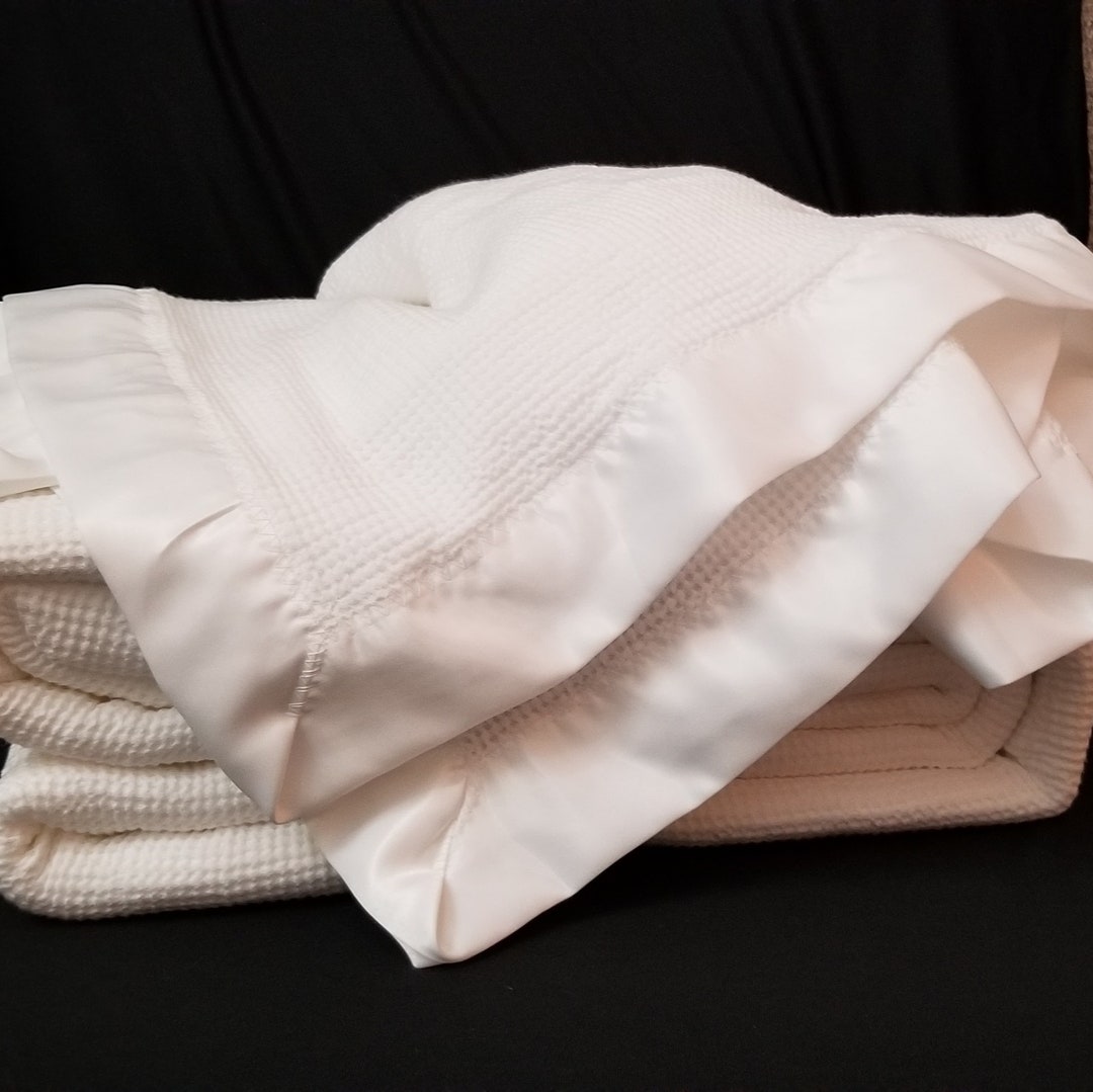 TWIN/QUEEN Satin Edge 100 Cotton Blanket SATIN Trim Bed Etsy