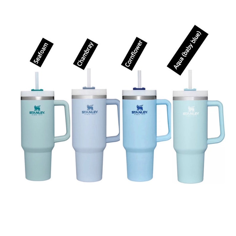 Stanley BLUES 40 Oz Tumbler Seafoam Chambray Cornflower Etsy