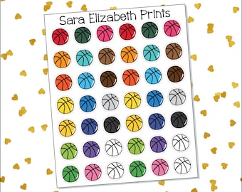 Doodle Basketball Stickers