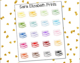 Multicolored Book Stickers