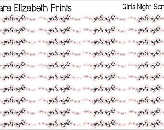 Girls night script stickers