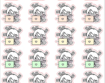Kawaii Computer Work Girl