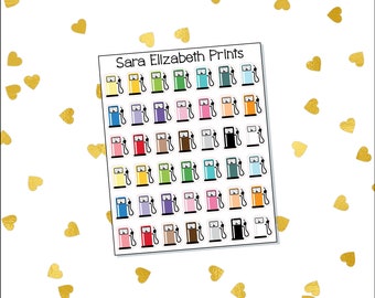 Mini gas pump planner stickers