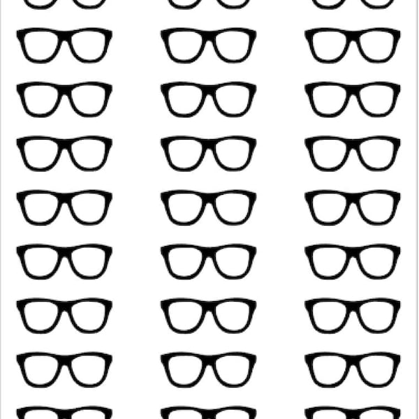 Nerd glasses planner stickers