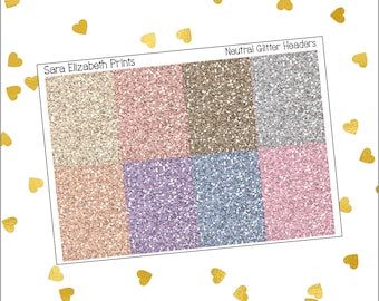 Neutral Glitter Headers