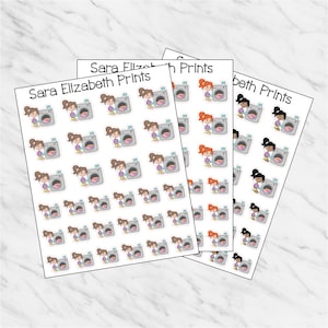Laundry Girl Planner Stickers
