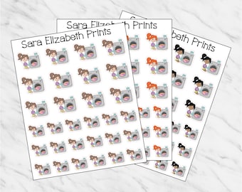 Laundry Girl Planner Stickers