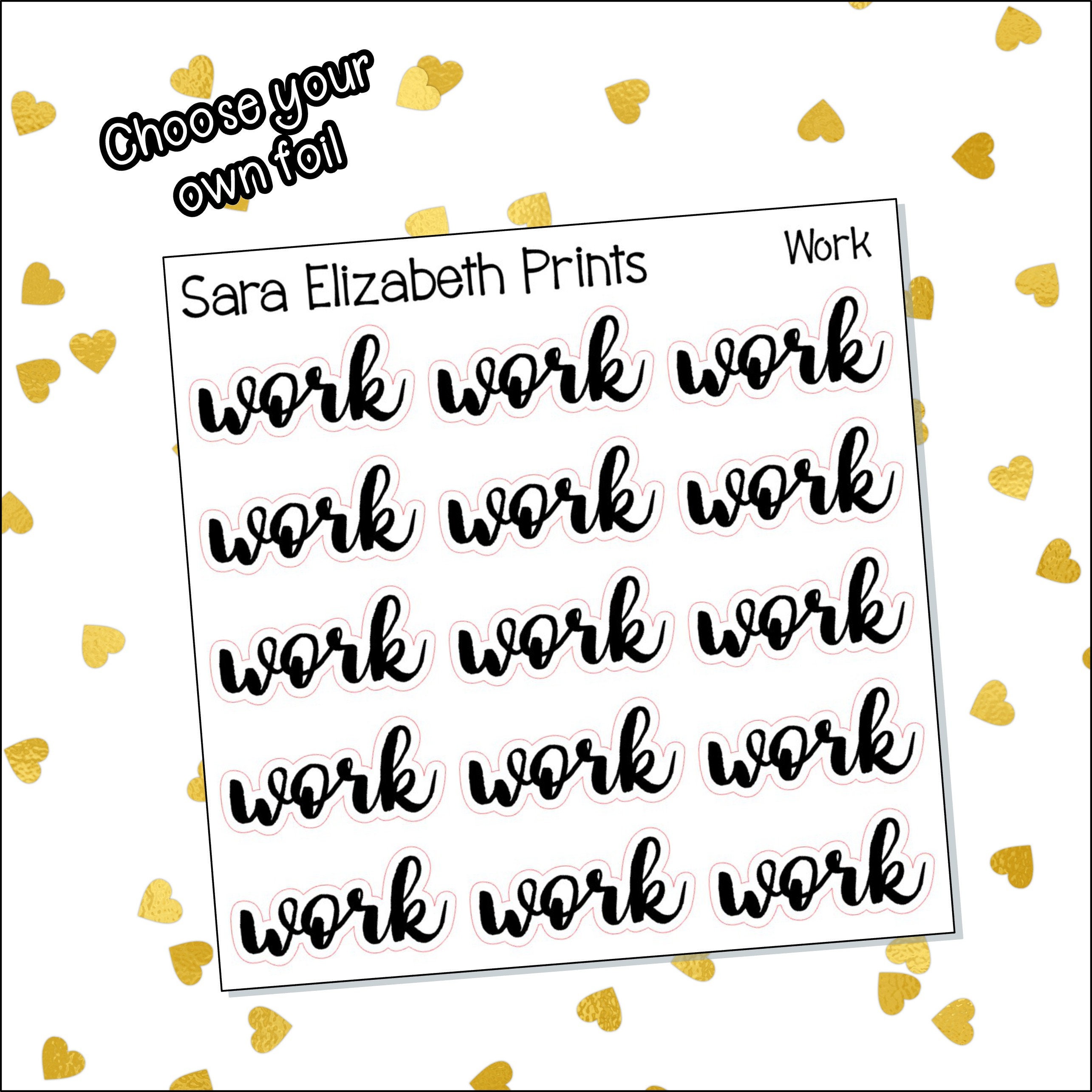 FOILED Work Script Mini Sheet