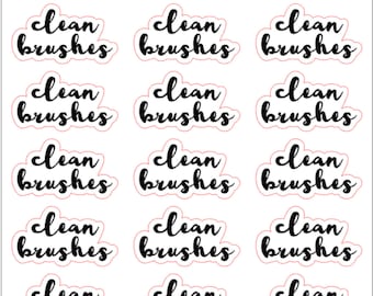 clean brushes stickers