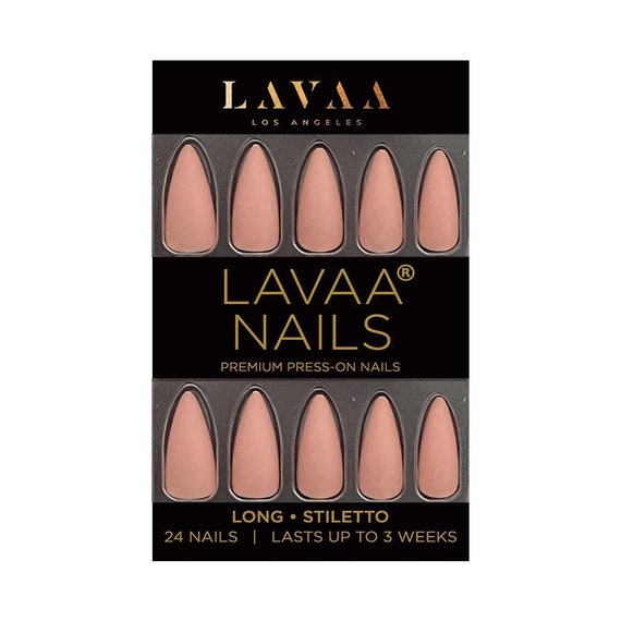 NATURAL SELECTION Press on Nails Matte Nude Long Stiletto Nails