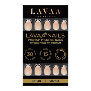 Ongles à presser BIEN ARRONDIS | Ongles à pointe française courte et arrondie | Beauté de Lavaa