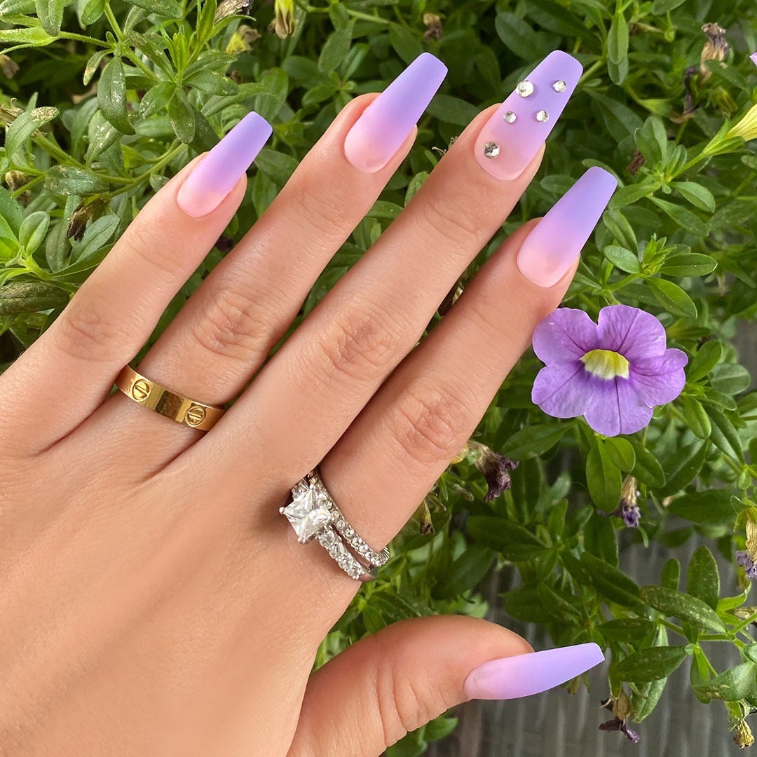 Lavender Nails - Etsy
