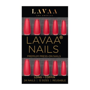 RODE KOFFIENAGELS | Matrode lange kistnagels | Herbruikbaar | Lavaa Beauty