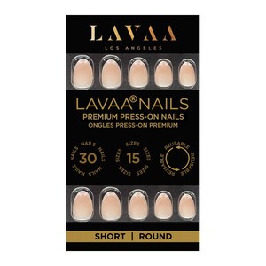 WELL ROUNDED Press-On Nails | Short Rounded French Tip Nails | Salon Quality & Reusable | Lavaa Beauty