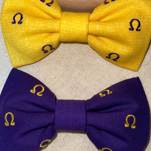 Purple or Gold Omega Man Fraternity Bow Tie Etsy
