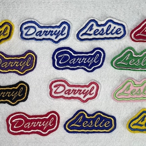 Personalized embroidered iron-on patch - Fraternity and Sorority Colors - Great for line names (UP TO 12 LETTERS)