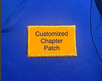 Customized CHAPTER PATCH - Small/Mini Solid filled, embroidered iron-on OR sew-on patch