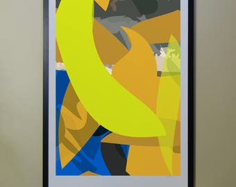 Abstract Composition: Aspen_03_01b - Contemporary Art - Abstract Design - 26" x 46" and 13" x 19" - Limited Edition Print