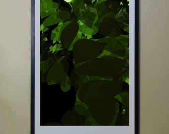 Abstract Composition: NightTree_01_01c - Contemporary Art - Abstract Design - 26" x 46" and 13" x 19" - Limited Edition Print