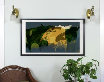 Abstract Composition: Aspen_04_01h - Contemporary Art - Abstract Design - 46" x 26" and 19" x 13" - Limited Edition Print