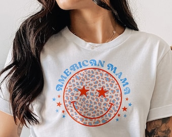 American Mama T-Shirt, 4. Juli Mom Shirt