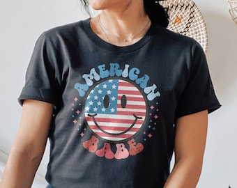 Retro American Babe Shirt, 4th of July Tee