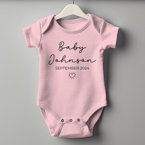Custom Announcement Baby Onesie®, Personalized Baby Bodysuit, Coming Soon Onesie®, Personalized Last Name, Personalized Baby Onesie®