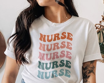 Groovy Nurse Shirt, RN LPN Gift, Unisex Graphic Tee