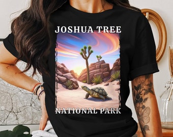Parque Nacional Joshua Tree California, camiseta de camping, sudadera de camping, suéter de montaña, regalo al aire libre, recuerdo de tortuga del desierto