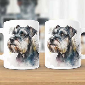 Dwergschnauzer mok, dwergschnauzer geschenken, mini schnauzer koffie mok, gepersonaliseerde hond mok, hond eigenaar geschenken, hond verjaardag