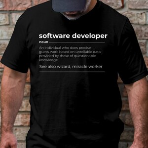 Software Ontwikkelaar T-Shirt Programmeur Shirt Coder Shirt Computer Science Gift Ontwikkelaar Shirts, Computer Nerd T-Shirt, Definition Shirt afbeelding 2
