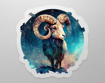 Pegatina del zodiaco de Aries, Pegatina del símbolo del horóscopo de Aries, Pegatina del signo zodiacal de Aries, Regalo de cumpleaños de Aries, Calcomanía del signo de la estrella de Aries, Pegatina de Aries