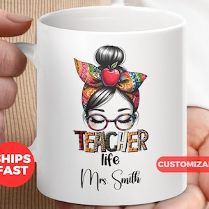 Teacher Life Mug, Custom Teacher Gifts, Best Teacher Mug, Personalized Teacher Mug, Teacher Appreciation Gift, 11oz 15oz Mug