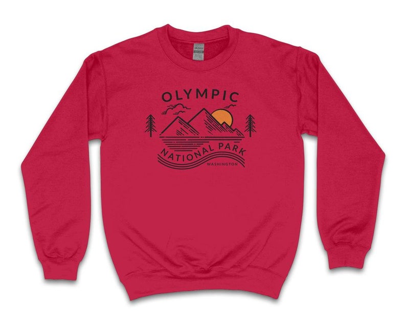 Olympia National Park Sweatshirt, Washington Sweatshirt, Adventure Sweatshirt, National Park Sweater, Travel Sweatshirt, Olympia Souvenirs Bild 4