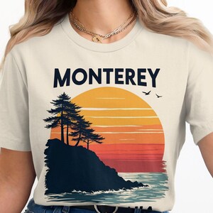 Monterey California Sunset T-Shirt, California Tourist Souvenir Tee, Monterey Nature Shirt, Beach Sunset Graphic Top