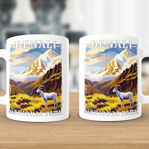Denali-Nationalpark-Becher, Denali-Nationalpark-Kaffeebecher, Denali-Geschenke, Alaska-Becher, Alaska-Kaffeebecher, Denali-Kaffeetasse