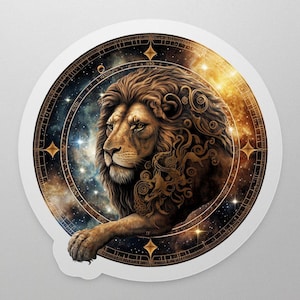 Leo Zodiac Sticker, Vinyl Decal, Car Decal, Zodiac Sign Sticker, Zodiac Symbol Sticker, Horoscope Sticker, Leo Zodiac Gift, Leo Sticker