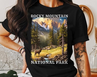 Rocky Mountain National Park Colorado, Camping T-Shirt, Camping Sweatshirt, Mountain Sweater, Outdoor Gift, Nature Tee, Rocky Mountain Elk