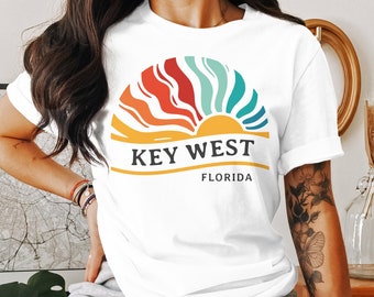 Camiseta de Key West, camiseta unisex, vacaciones, viajes, playa, océano, fiesta, regalo, camiseta divertida, sudadera retro de Florida