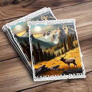 Rocky Mountain National Park Sticker, Colorado Sticker, Adventure Sticker, Boho Decor, Boho Gift, Boho Decor Gift