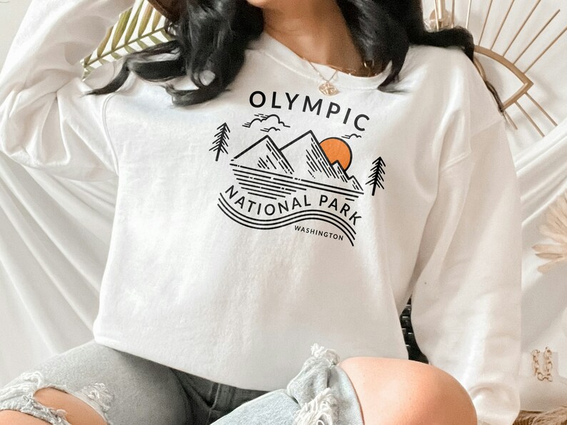 Olympia National Park Sweatshirt, Washington Sweatshirt, Adventure Sweatshirt, National Park Sweater, Travel Sweatshirt, Olympia Souvenirs Bild 9