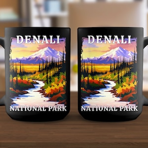 Denali-Nationalpark-Becher, Denali-Kaffeebecher, Alaska-Becher, Alaska-Geschenk, Denali-Kaffeetasse, Denali-Souvenir und Geschenk