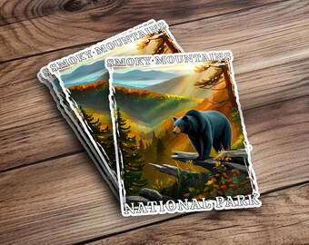 Smoky Mountains National Park Stickers, Smoky Mountains Decals, Smoky Mountain Bumper Stickers