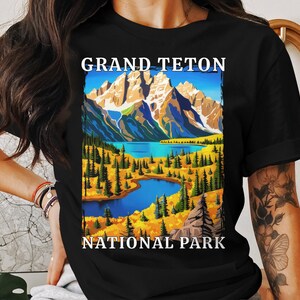 Grand Teton National Park Wyoming, Camping T-Shirt, Camping Sweatshirt, Mountain Sweater, Outdoor Gift, Nature Tee, Grand Teton Souvenir