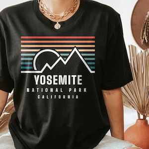 Camisa do Parque Nacional de Yosemite, camiseta da Califórnia, camisa de aventura, camisa de caminhada, camisa de acampamento, presentes de Yosemite