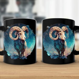 Aries Zodiac Mug, Aries Zodiac Constellation Mug, Aries Coffee Mug, Aries Cup, Zodiac Gifts for Aries, Astrology Gifts, Black Mug